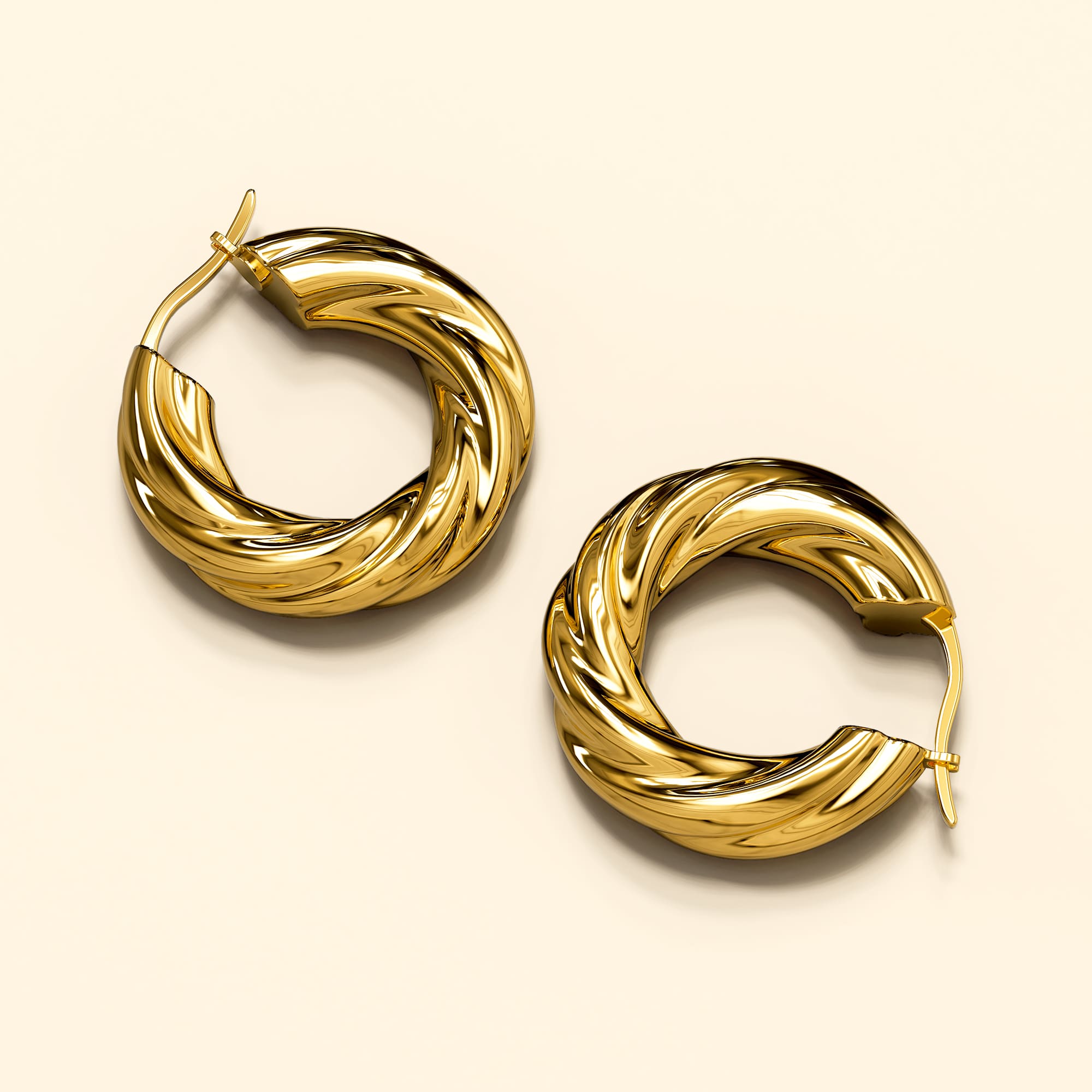 Celia Rope Twisted Hoop Earrings