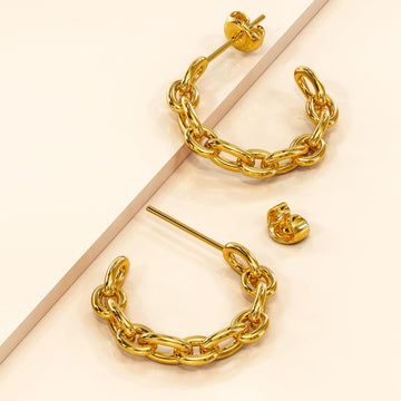 Lustrous Coil Huggie Earrings