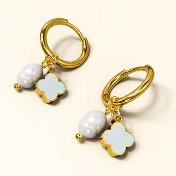 Clover & Pearl Earrings