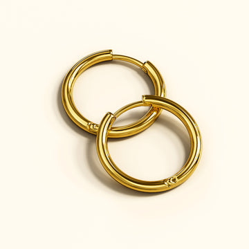 Gold Halo Stainless Steel Clicker Earrings
