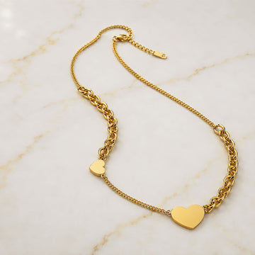 Bullion Gold Share Hearts in Gold Layered Steel Jewellery