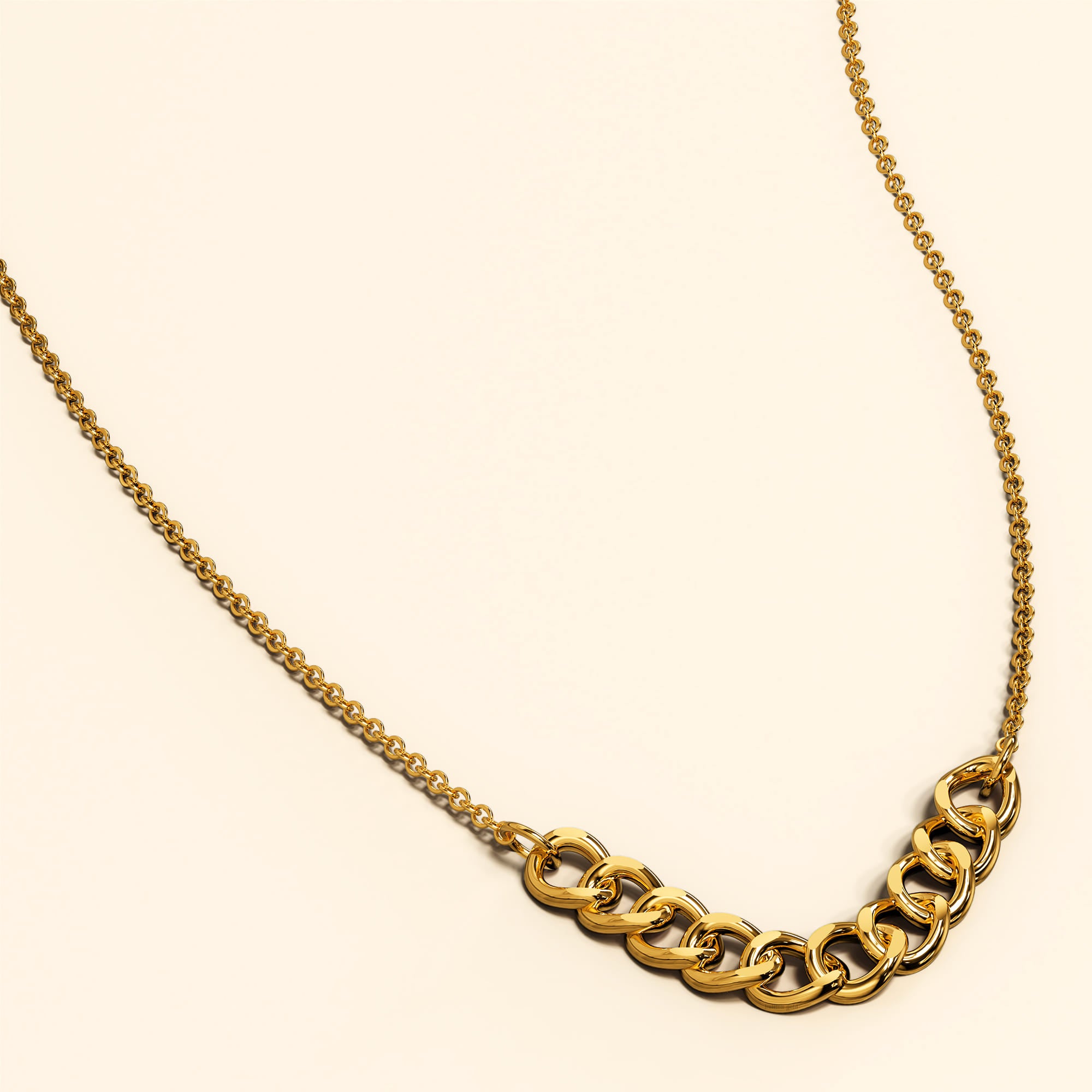 Rebel Link Necklace in Gold