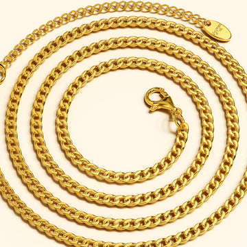 Estelle Chain Link Gold Plated Necklace