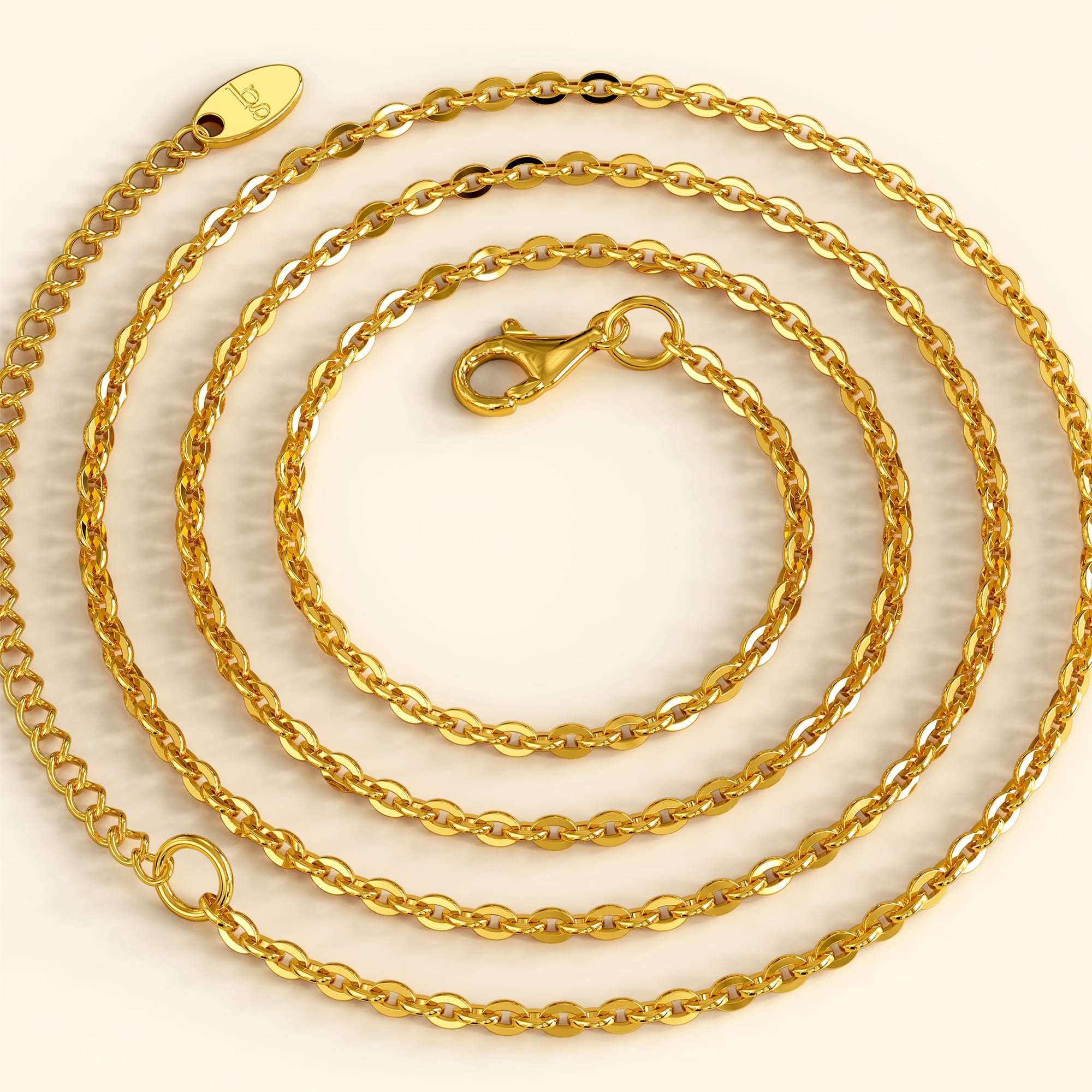 Mini Cable Chain Gold Plated Necklace