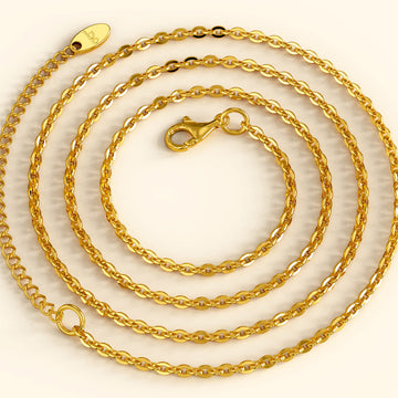 Mini Cable Chain Gold Plated Necklace