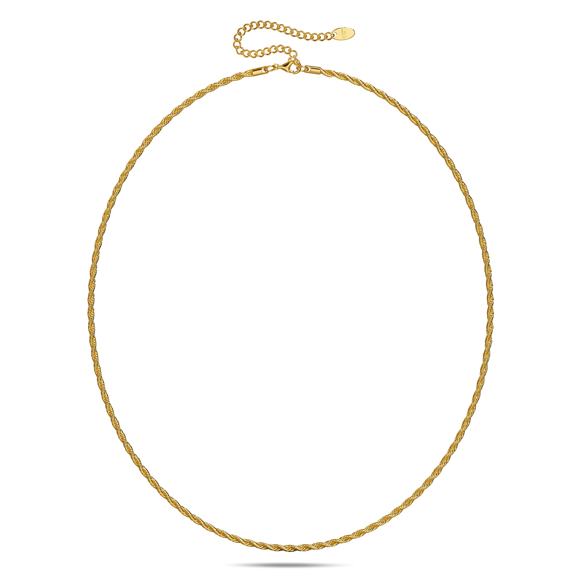 Rope Link Chain Gold Plated Necklace