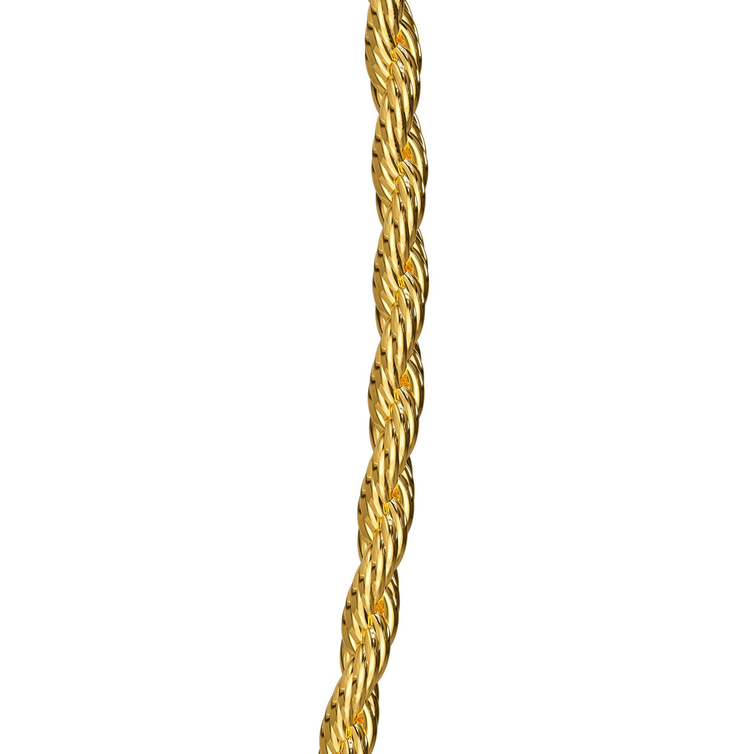 Bullion Gold Rope Link Chain Gold Plated Necklace