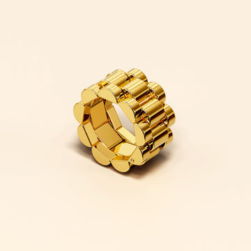 Oyster Gold Layered Ring