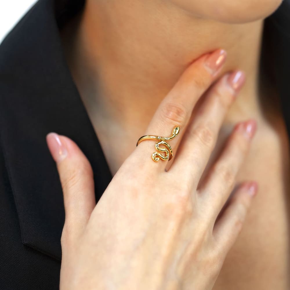 Rise Of Nagini Gold Python Ring