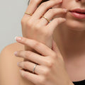 Deva Glitter Textured Stacker Ring - 8