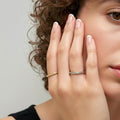 Deva Glitter Textured Stacker Ring - 13