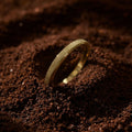 Deva Glitter Textured Stacker Ring - 6