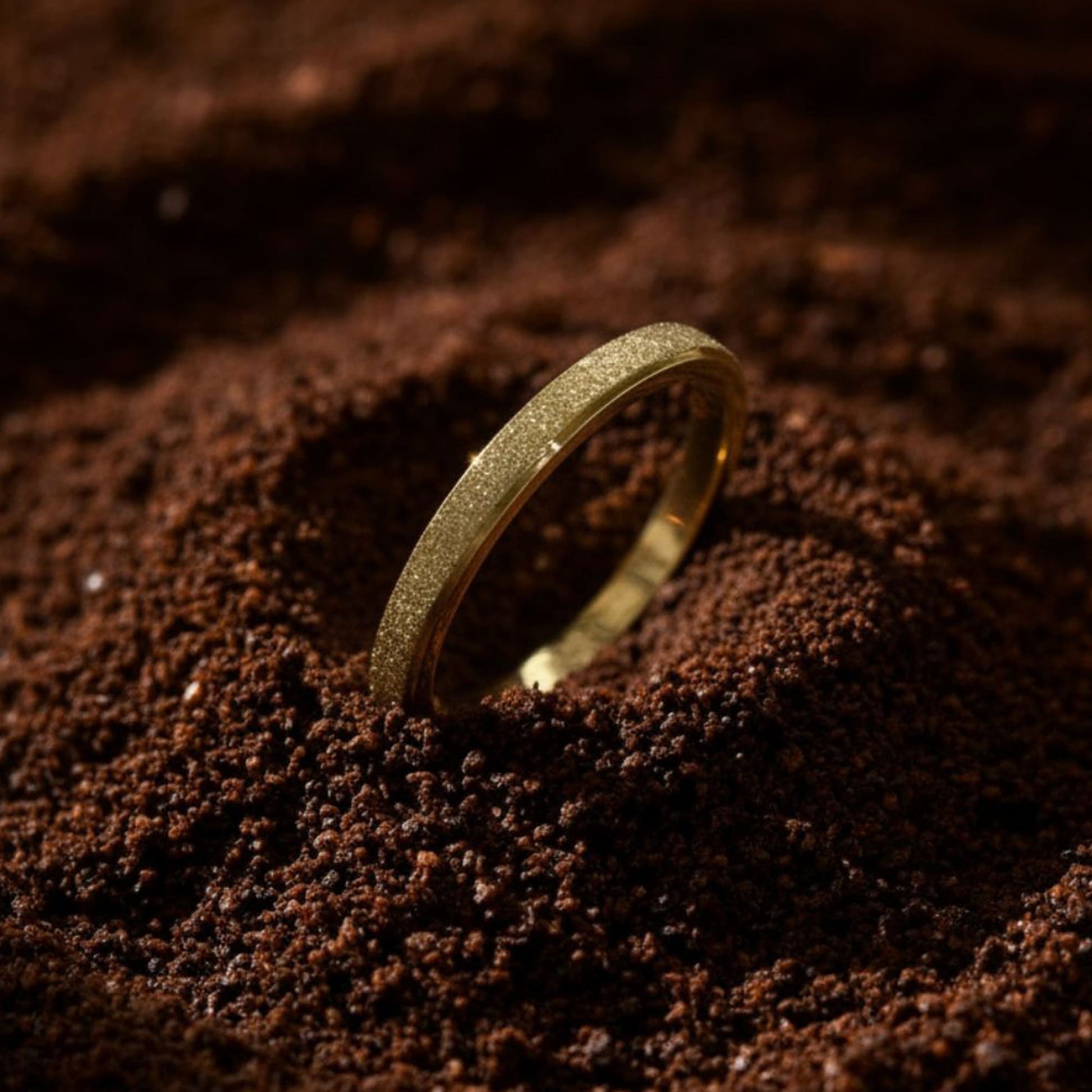 Deva Glitter Textured Stacker Ring - 6