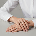 Ceres Timeless Ring Black Enamel Ring in Rose Gold - 14