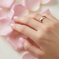 Louise Minimalist Rose Gold Ring - 6