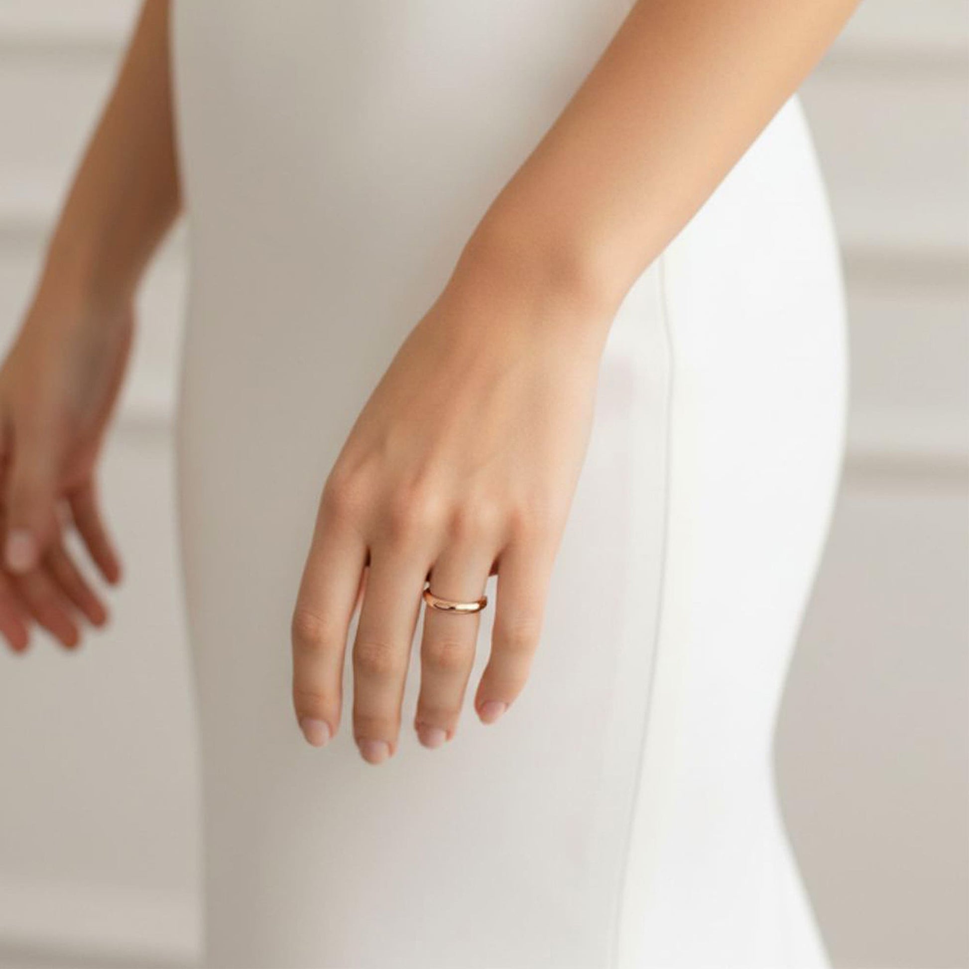 Louise Minimalist Rose Gold Ring - 8