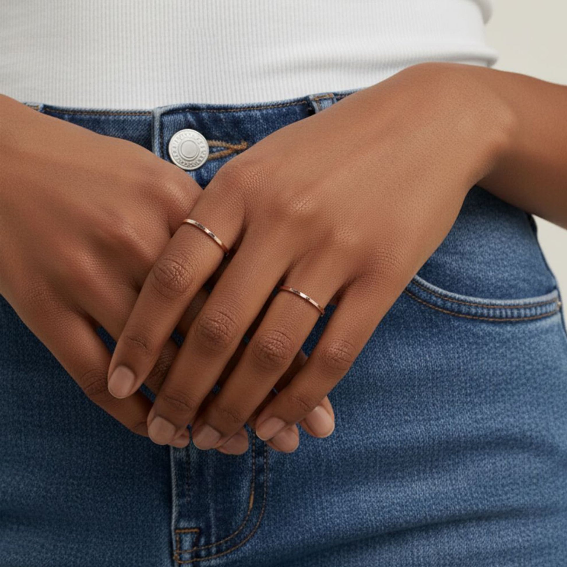Rose Gold Simplicity Slim Ring - 10