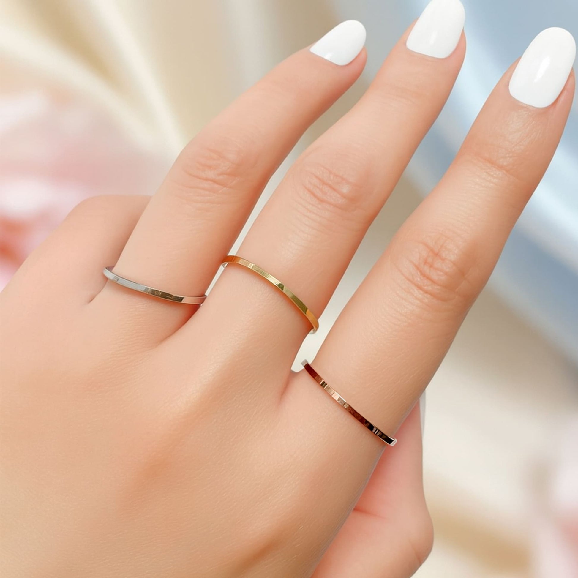 Rose Gold Simplicity Slim Ring - 11