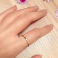 Rose Gold Simplicity Slim Ring - 7