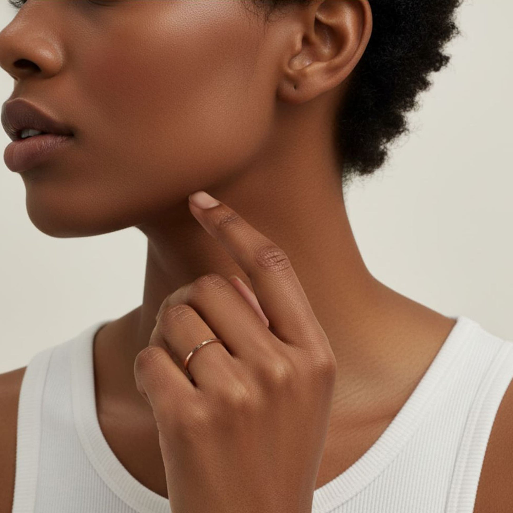 Rose Gold Simplicity Slim Ring - 9