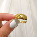 Elan Irregular Open Claw Gold Ring - 6