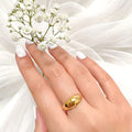 Elan Irregular Open Claw Gold Ring - 8