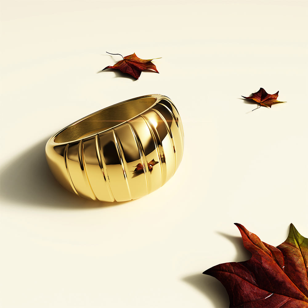 Royal Midas Gleam Ring in Gold Layered