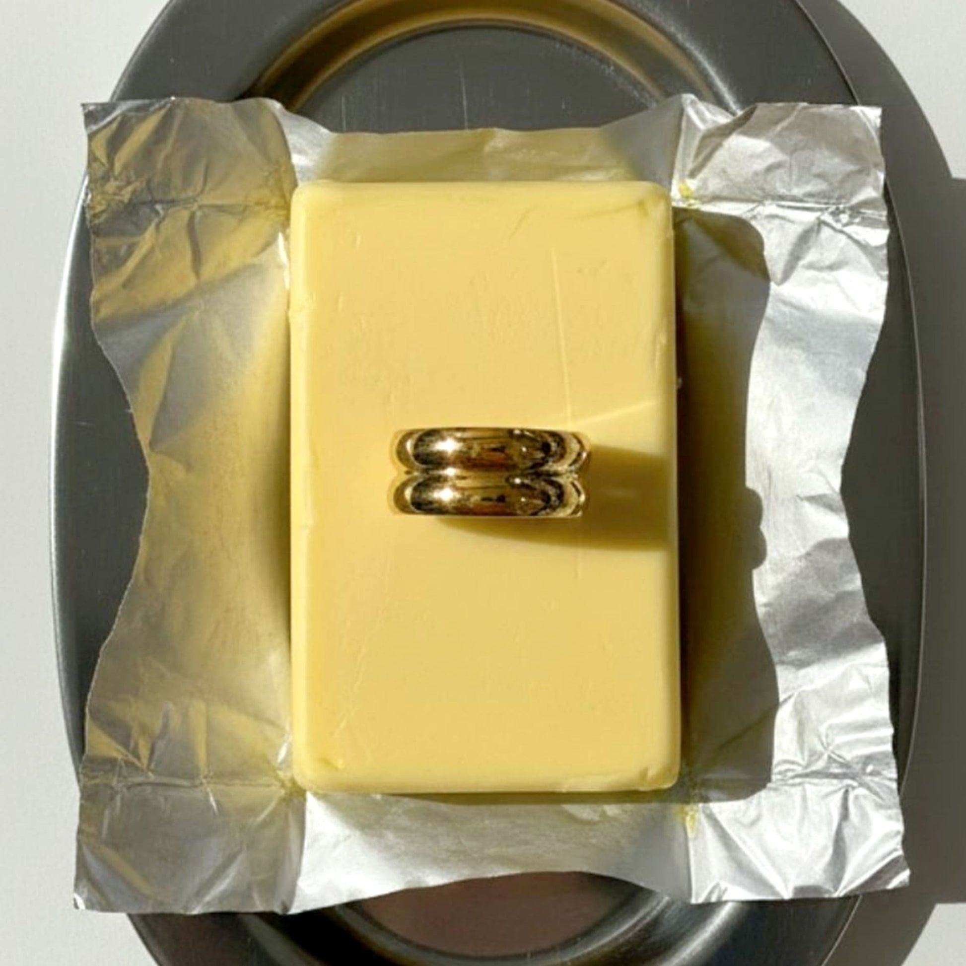 Twin Gleam Radiant Fusion Gold Layered Ring - 5