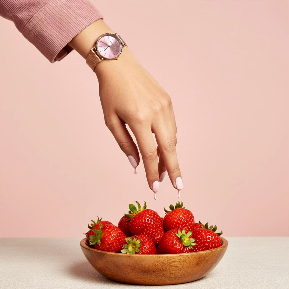 Bullion Gold Timeless Dream Watch - Rose Gold and Pink