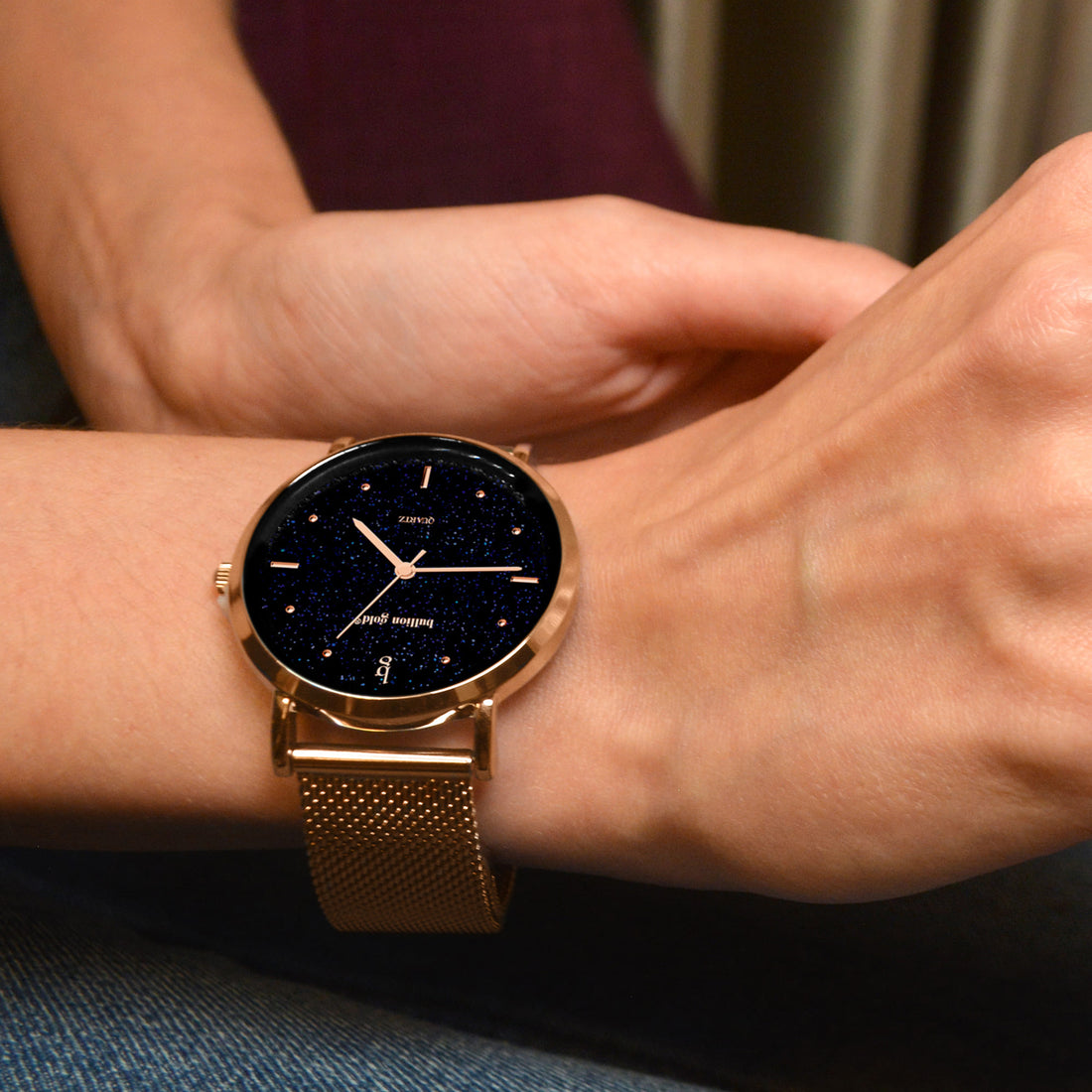 Bullion Gold Seamless Dial - Rose Gold and Black - Brilliant Co