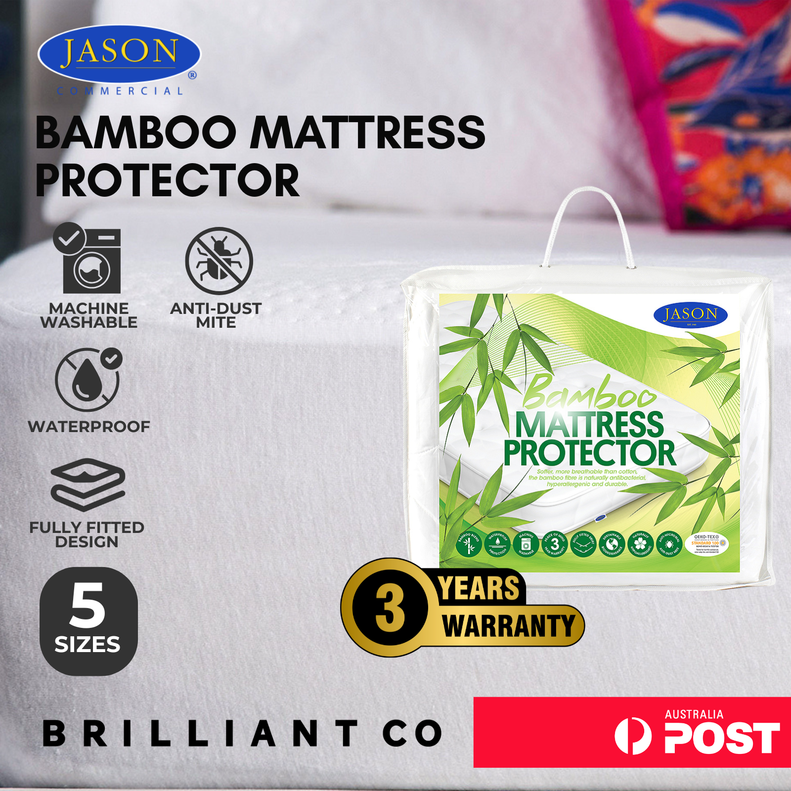 Jason Bamboo Waterproof Mattress Protector