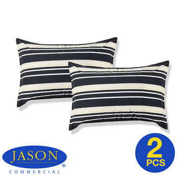 2 Pack Jason Brighton Printed Pillowcases Charcoal Standard