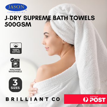 Jason J-Dry Supreme Towels 500gsm - White