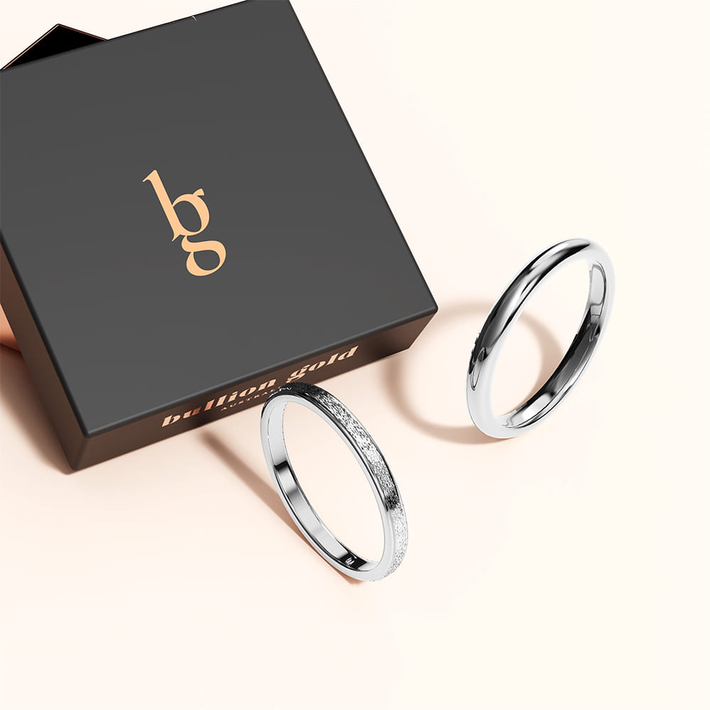 set of 5 stack rings, solid bronze ring, geometric... Boxed 2 Pieces Stacker Ring in Gold
