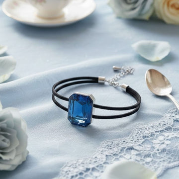 Krystal Couture Emerald-Cut Crystal Double Strap Bracelet Embellished with SWAROVSKI® Crystals