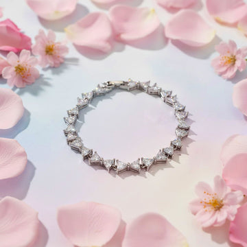 Krystal Couture Belle The Beauty CZ Ribbon Bracelet
