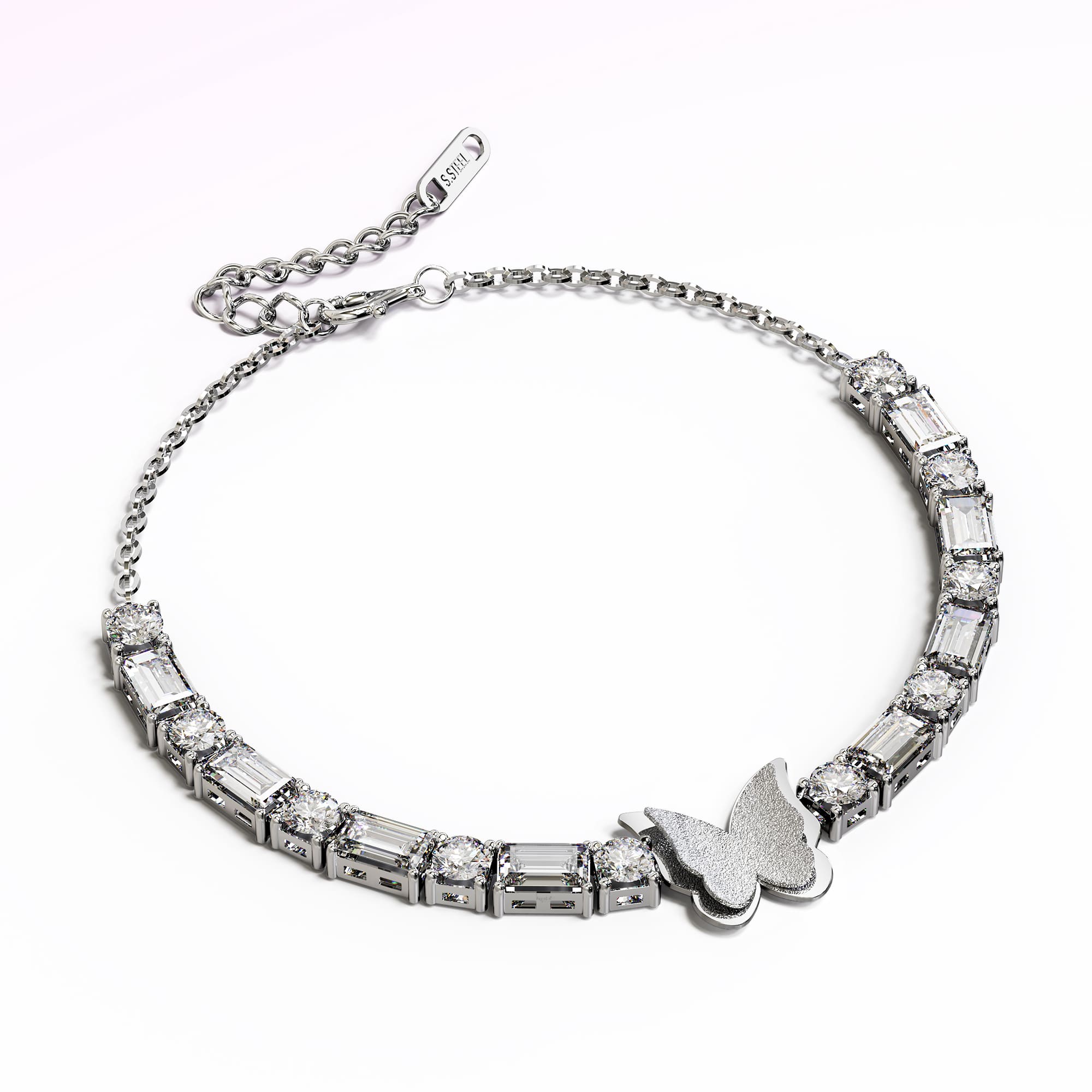 Rosalie Crystal Butterfly Bracelet