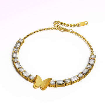 Rosalie Crystal Butterfly Bracelet