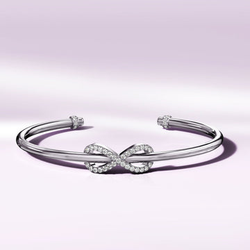 Infinity Knot Bangle Embellished With SWAROVSKI® Crystals