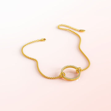 Orbit of Beauty Bracelet Embellished with SWAROVSKI® Crystal in Gold