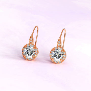 Krystal Couture Halo Hook Back Earrings Embellished with SWAROVSKI® Crystals