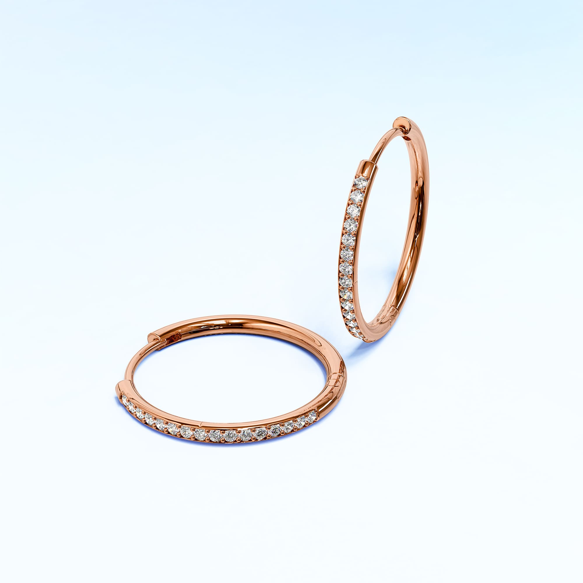 Encrusted Hoop Earrings Embellished With SWAROVSKI® Crystals