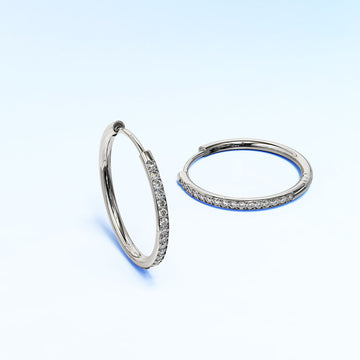 Krystal Couture Encrusted Hoop Earrings Embellished with SWAROVSKI® Crystals