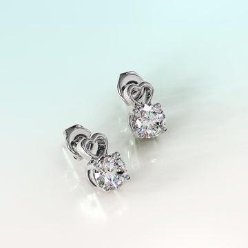 Krystal Couture Lofty Heart Drop Earrings Embellished with SWAROVSKI® Crystals