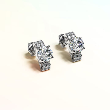 Glaze Stud Earrings Embellished With SWAROVSKI® Crystals