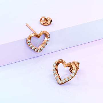 Innocent Heart Stud Earrings Embellished With SWAROVSKI® Crystals