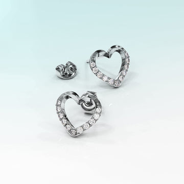 Krystal Couture Innocent Heart Stud Earrings Embellished with SWAROVSKI® Crystals