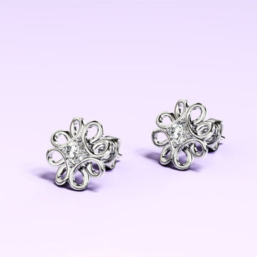 Daffodil Hologram Stud Earrings Embellished With SWAROVSKI® Crystals