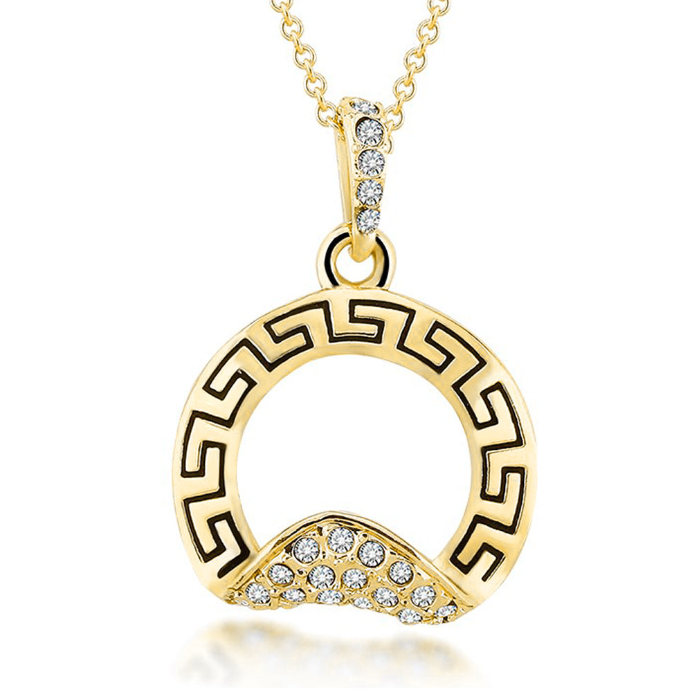 Trendy Omega Pendant Necklace Embellished With SWAROVSKI® Crystals