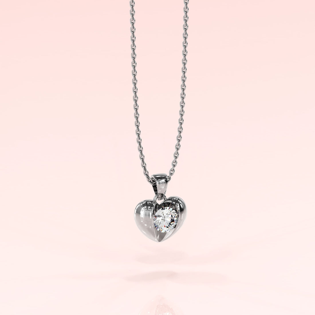 Krystal Couture Diamond Heart Necklace Embellished with SWAROVSKI® Crystals